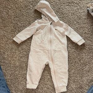 Nike Kids Light Cream Hooded One-Piece Jumpsuit